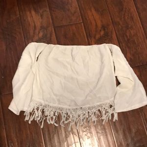 White off the shoulder top